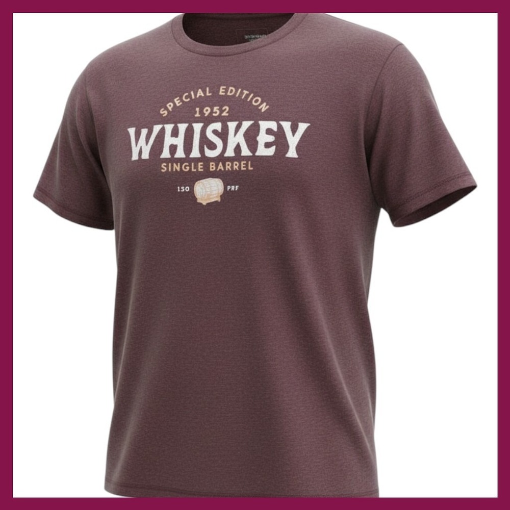 Sonoma Goods For Life Mens XXL Whiskey Single Barrel Graphic T-Shirt Burgundy
